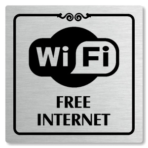 Free internet, 100x100mm, stříbrná, Texas